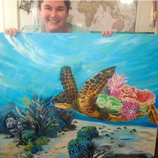 Seas of Change- Interconnected Series- 30" x 40" Hand-Painted Acrylic on Canvas