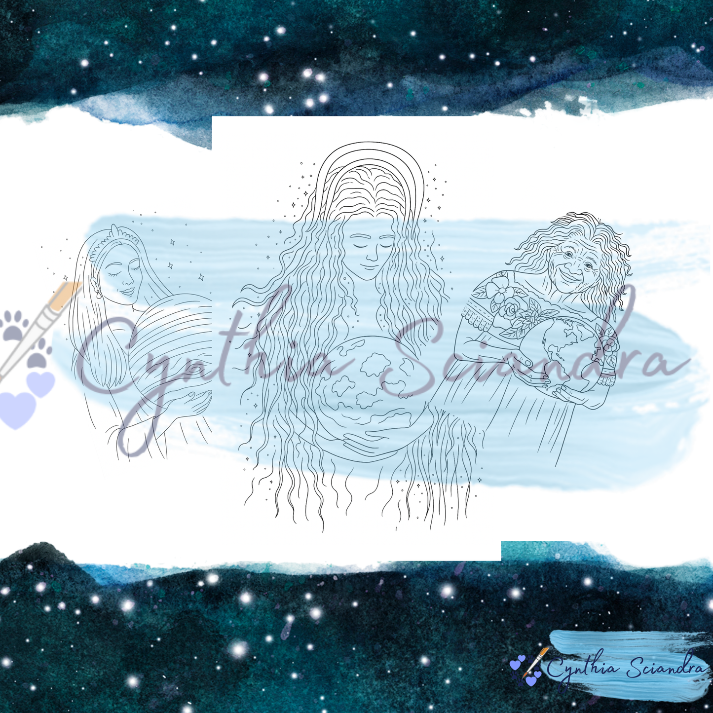 The Celestial Coloring & Activity Book — A Journey Through Stars, Stories, and Self (Digital Download by Cynthia Sciandra)